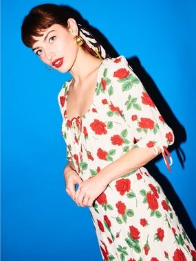 RARE Coco Fennell Rose Dress (as seen in Promising Young Woman)